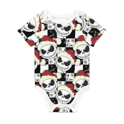 The Nightmare Before Christmas Printed Newborn Baby Romper Clothing Cute Infant Short Sleeve Baby Climbing Clothes Outfit For Boys And Girls-18 Month