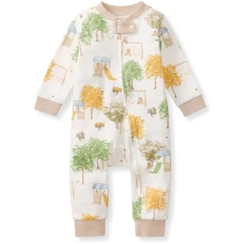 Burt's Bees Baby baby-boys Sleep and Play Pjs, 100% Organic Cotton One-piece Zip Front Footless Romper Jumpsuit Pajamas