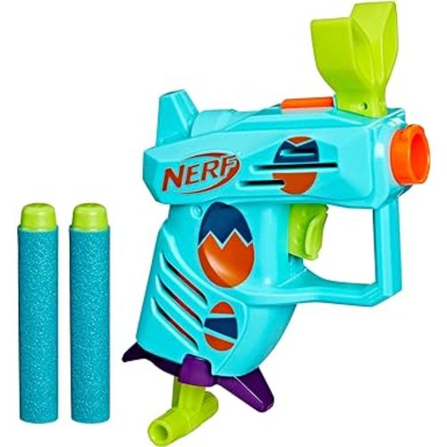 Nerf Elite 2.0 Easter Egg Hunt Blaster, 2 Nerf Elite Darts, Pull to Prime, Spring Toy Foam Blaster for 8 Year Old Boys & Girls