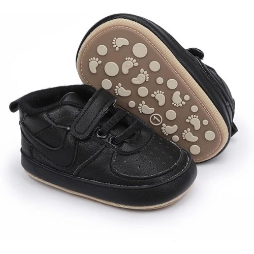 Clowora Unsex Baby Shoes Boys Girls Infant Sneakers Non-Slip Soft Rubber Sole Toddler Crib First Walker Lightweight Shoes