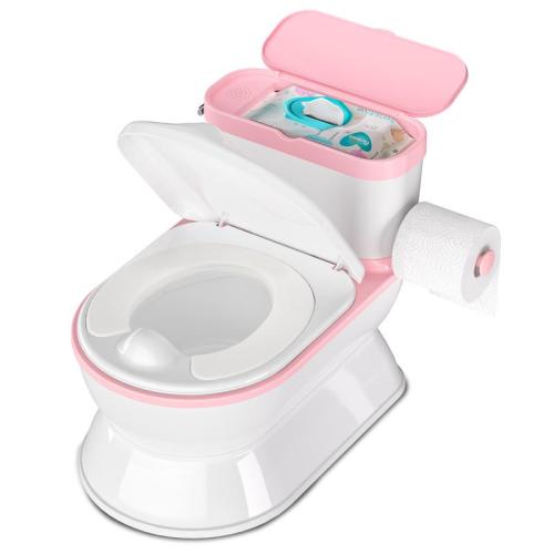 BabyBond 2-in-1 Realistic Flushing Potty Trainer, Pink Potty - TikTok Shop