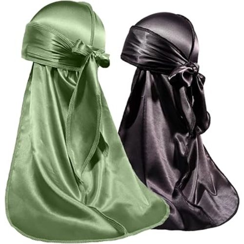 ForceWave 2 PCS Silky Satin Baby Durags for Boys Girls Infant