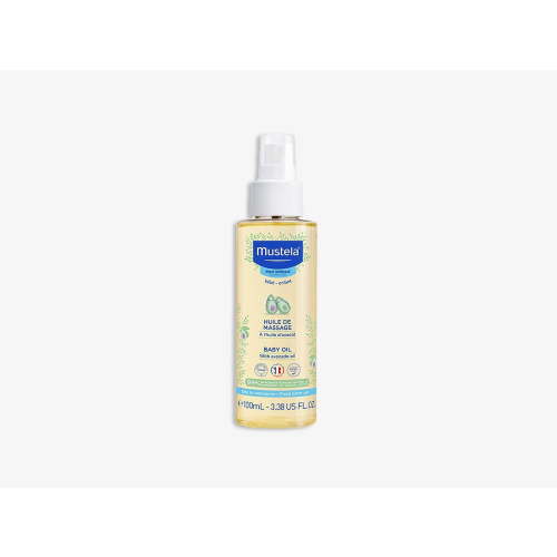 Mustela Hypoallergenic Baby Oil - Moisturizing Massage Oil with Natural Ingredients - 3.38 fl. oz.