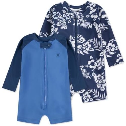 Hurley Baby 2-Pack Long Sleeve Rash Guard Coverall