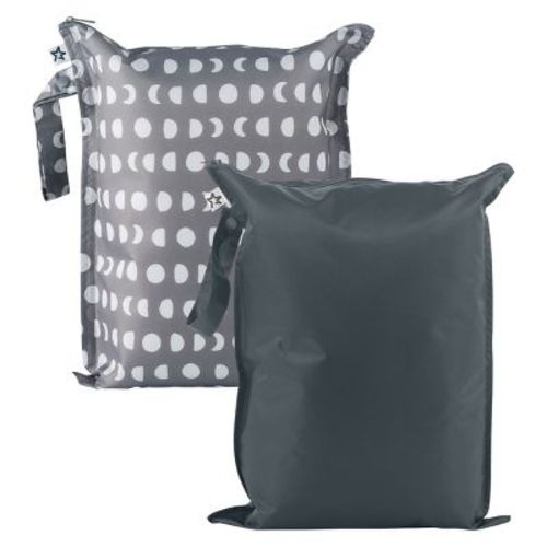 Tiny Twinkle Mess-Proof Waterproof Washable Baby/Toddler Wet Bags for Diapers, Swimsuits and Travel (Luna)