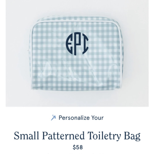 Small Patterned Toiletry Bag