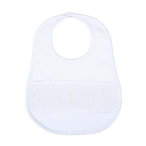 Blessed Smocked Bib - White