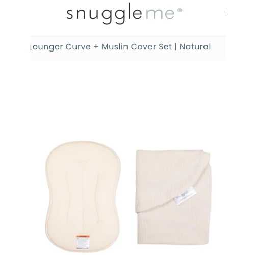 Lounger Curve + Muslin Cover Set | Natural