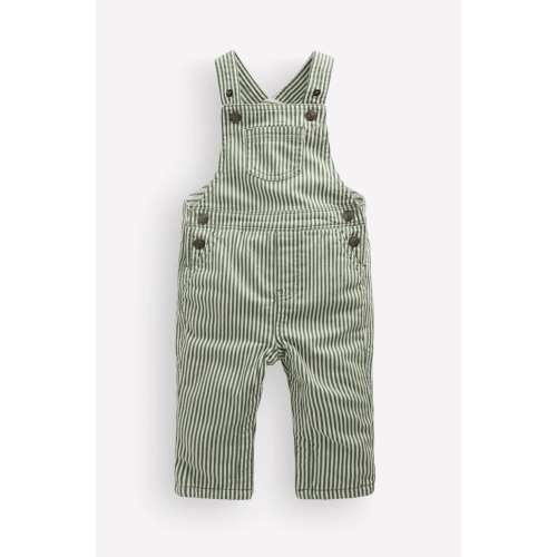 Woven Dungarees - Green Ticking Stripe | Boden USA