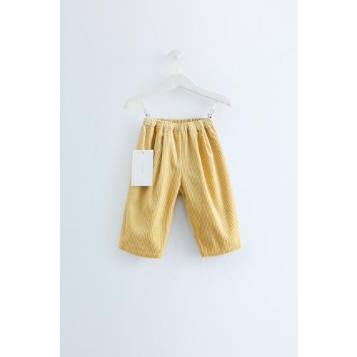 CORDUROY BALLOON PANTS - Ocher