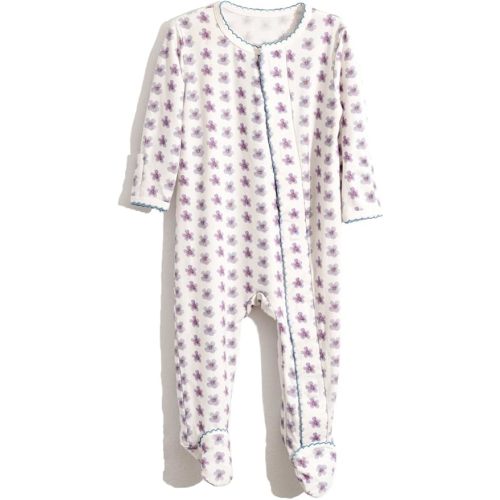 Soft Magnetic Baby Boys Girls Footie Pajamas, Magnetic Closure, One Piece with Mitten Cuffs