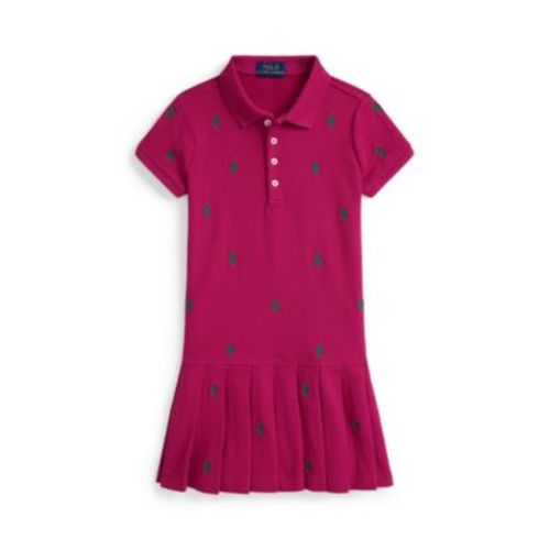 4T Polo Pony Stretch Mesh Polo Dress