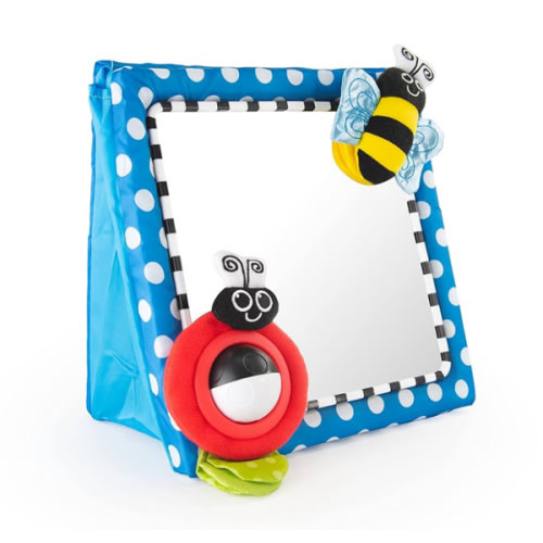 Sassy Tummy Time Floor Mirror, Developmental Baby Toy, Newborn Essential, Great Shower Gift, 0+ months