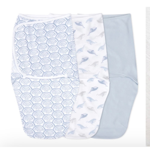 At Sea Easy Swaddle With No Zipper 0-3M | aden + anais