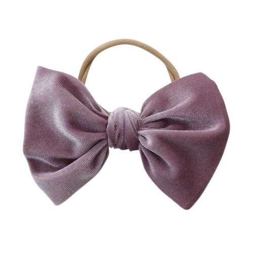 Velvet Bow Headband - Lilac