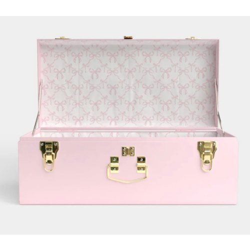 Petite Trunk - Color: Pink, Fabric: Bella’s Bows