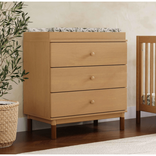 Gelato 3-Drawer Changer Dresser with Removable Changing Tray - Honey
