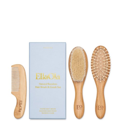 EllaOla 3-Piece Bamboo Brush & Comb Set
