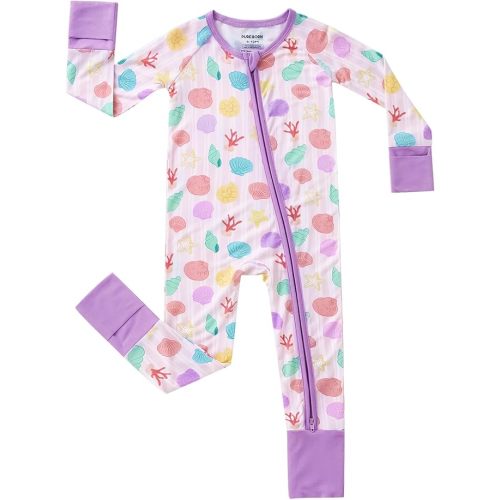 pureborn Baby Infant Boys Girls Zipper Sleeper Snug Fit Viscose from Bamboo Pajamas 0-24 Months