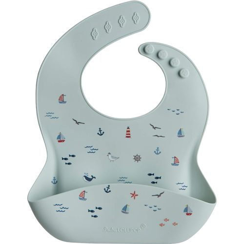 Loulou Lollipop Soft, Waterproof Silicone Feeding Bib for Babies and Toddlers
