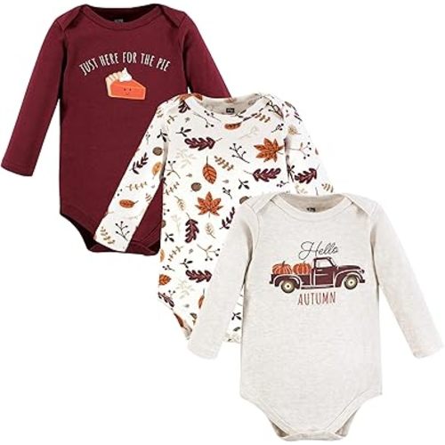 Hudson Baby unisex-baby Cotton Long-sleeve Bodysuits