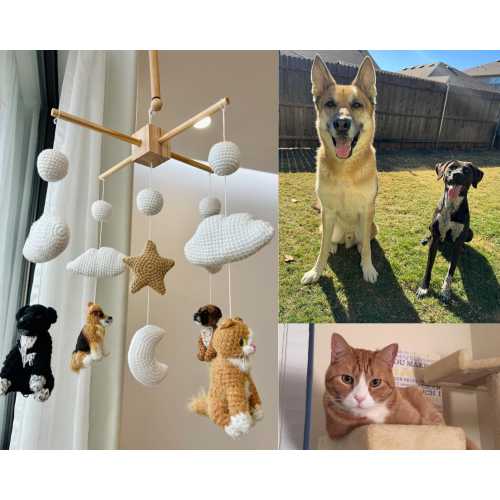 Custom Baby Mobile, Nursery Mobile, Puppy Mobile, Puppy Nursery Decor, Crib Mobile, New Baby Gift, Baby Shower Gift, Baby Toys Newborn