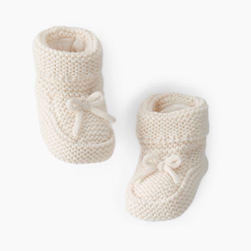 Carter's Little Planet Chunky Knit Booties - Cream, 0-3