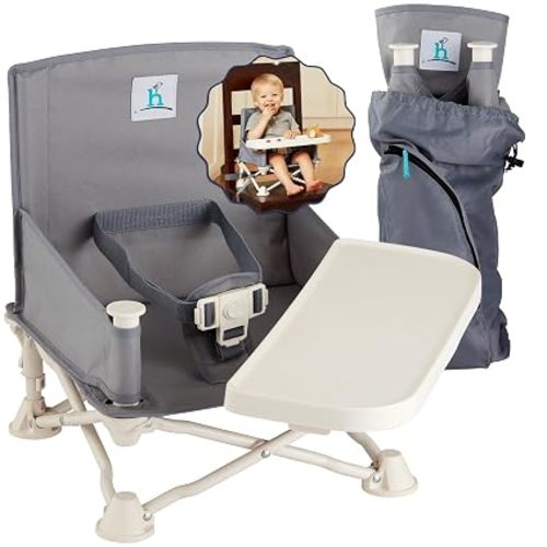 OmniBoost Booster Seat with Tray, Travel High Chair, Baby Chair, Grey