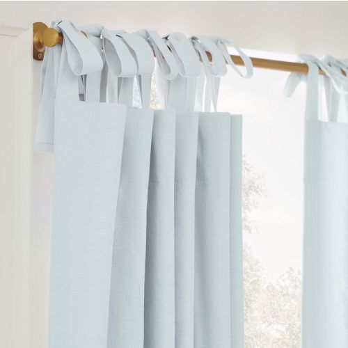 Cotton Tie-Top Blackout Curtain