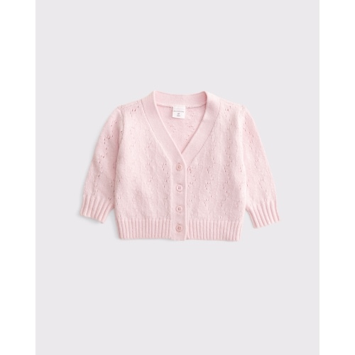 baby pointelle stitch cardigan