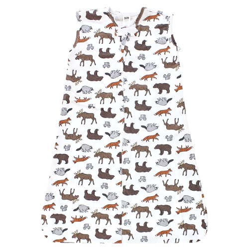 Hudson Baby Infant Boy Cotton Sleeveless Wearable Sleeping Bag, Sack, Blanket, Animal Adventure, 6-12 Months