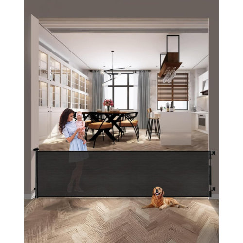 Tucker Murphy Pet™ 197 Inch Extra Wide Retractable Baby Gate,mesh Large Baby Gate Or Mesh Pet Dog Gate, Opening Wide Extra Long Child Safety Gate For Indoor, Outdoor, Stairs, Deck(33"x197") & Reviews | Wayfair
