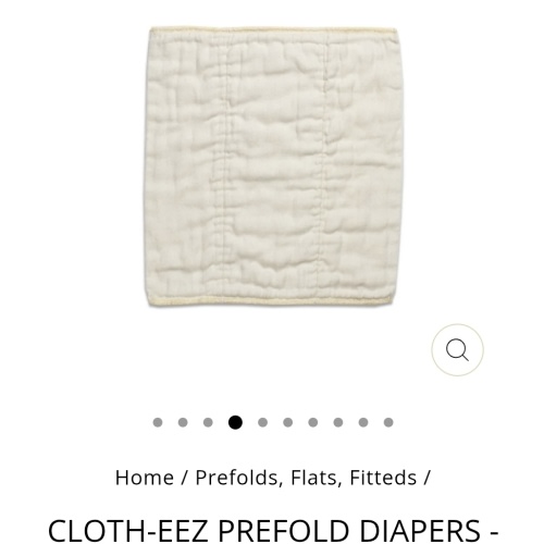 Cloth-eez Prefold Diapers - Organic Natural Unbleached