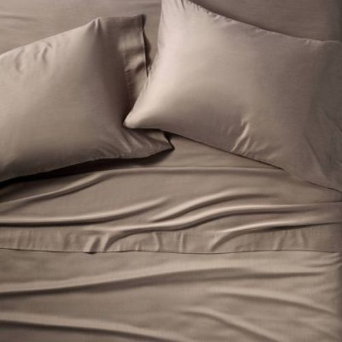 Queen 400 Thread Count Rayon from Bamboo Sheet Set Fig Brown - Casaluna™