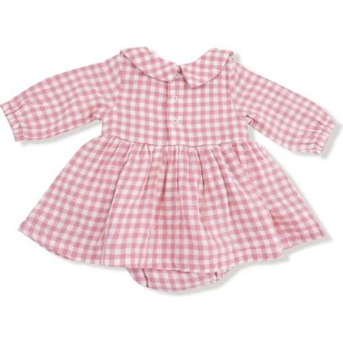 Peter Pan Collar Bubble with Skirt Rose Pink Plaid - Angel Dear | Maisonette