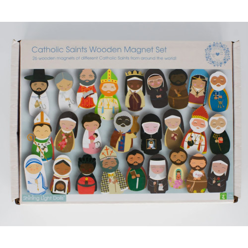 Wooden Magnet Set: Catholic Saints