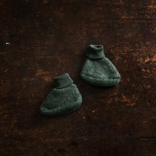 Baby Merino Wool Fleece Booties in blue - sizes 0-6 months – MamaOwl