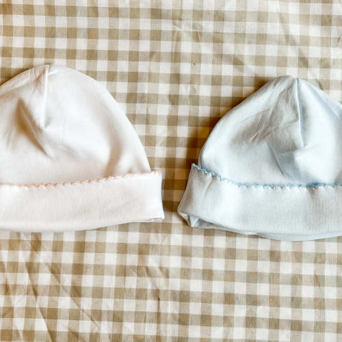 Picot Trim Cotton Hat