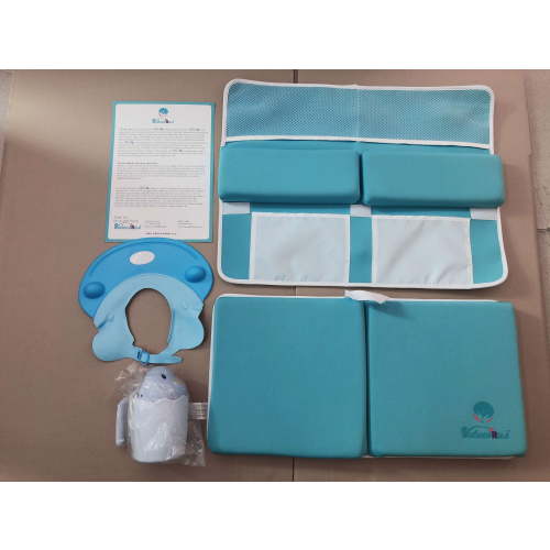 Bath Kneeler with Elbow Pads & Rinse Hat & Cup, 22" Set
