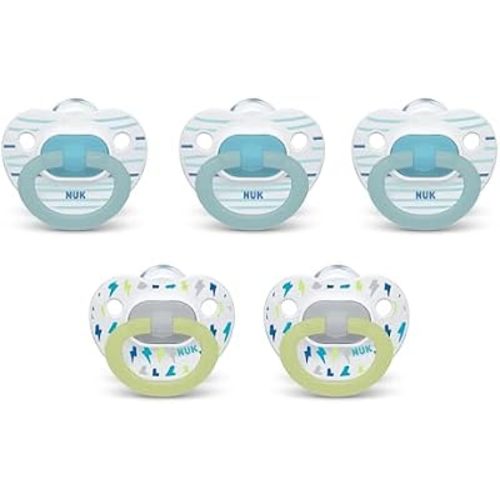NUK Orthodontic Pacifiers, 6-18 Months, 5-Pack