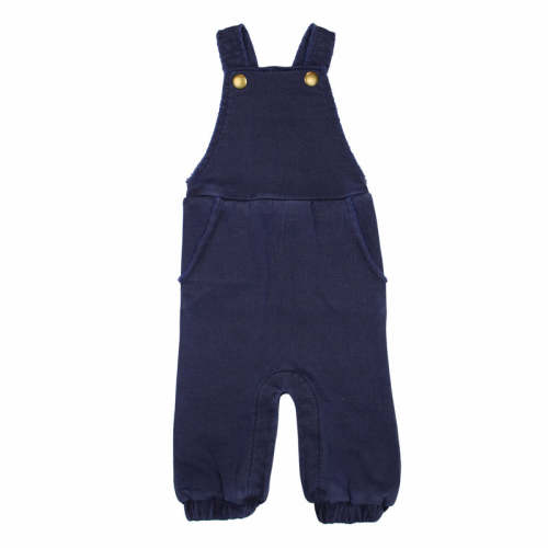 Loved Baby Organic French Terry Overall Romper - Indigo