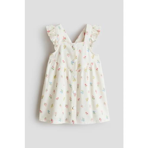 RUFFLE-TRIMMED COTTON DRESS