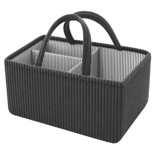 Baby Diaper Caddy Organizer for Changing Table Stylish Nursery Storage Basket Newborn Essential Baby Shower Present and Registry Must Have for Boy or Girl Car Diaper Caddy Corduroy