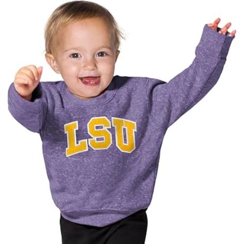 Little King NCAA Infant Crewneck Knobby Sweatshirt-Tackle Twill Letters