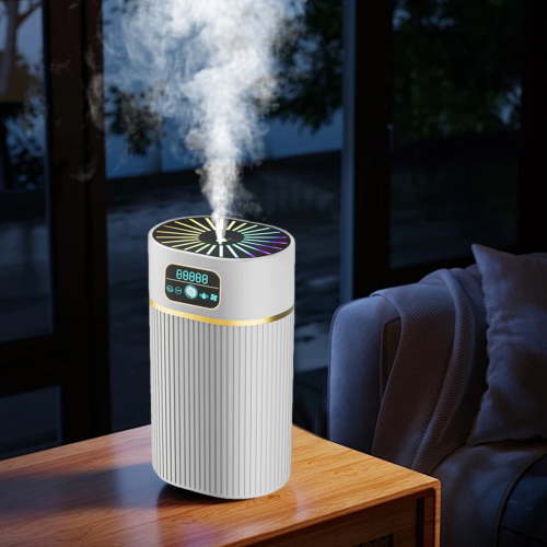 Humidifier for Bedroom and Large Room, 1.1L Cool Mist Humidifier with Quiet Night Light Function, USB Top Fill Air Humidifier for Home Office Nursery
