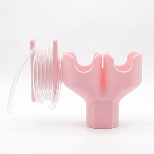 for Spectra S2 Bottle Holder Attachment- Dual Bottle Organizer with Hose Wrap Arm, Space-Saving&One-Piece Design Eliminates Shaking, Tool-Free Easy Installation (Pink, New Breast Pump)