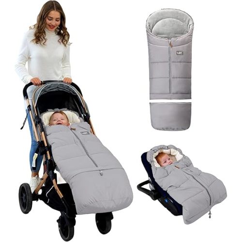 LAT Baby Warm Bunting Bag Universal,Extended and Removable,Stroller Sleeping Bag Cold Weather,Waterproof Toddler Footmuff