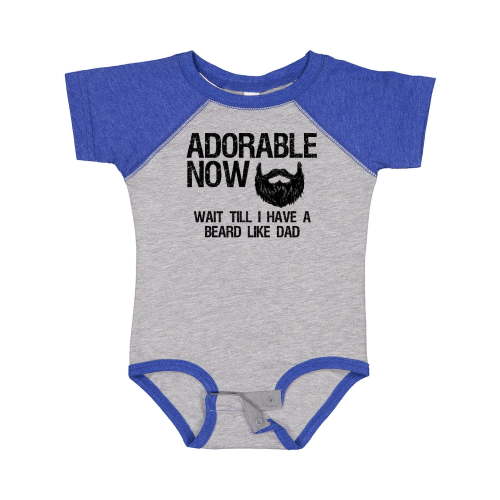 Inktastic Adorable Now...wait Till I Have a Beard Like Dad Boys Baby Bodysuit