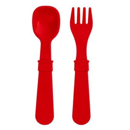Re-Play Toddler Utensil Pair - Red - 2pc