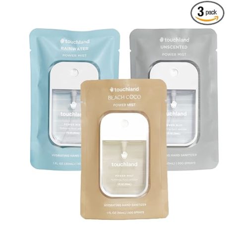 Touchland Hand Sanitizer Spray, Dye Free Trio - 3 x 1 FL OZ